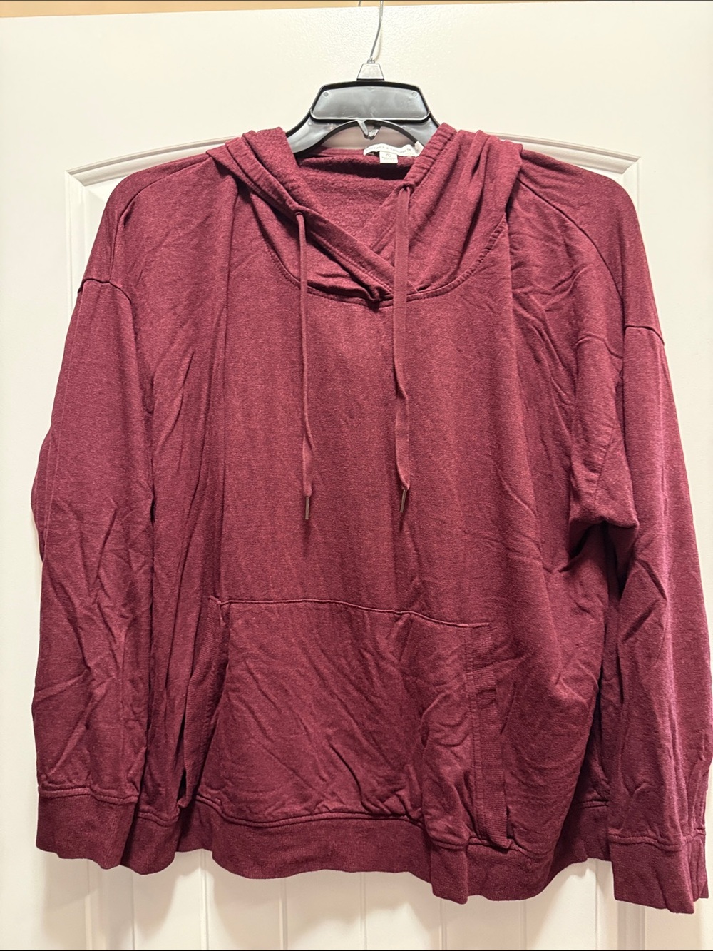 Threads 4 Thought Maroon Pullover Hoodie with Kangaroo Pocket